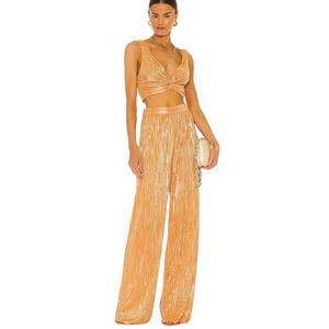 Sabina Musayev Savannah Pleated Mandarin Gold Large